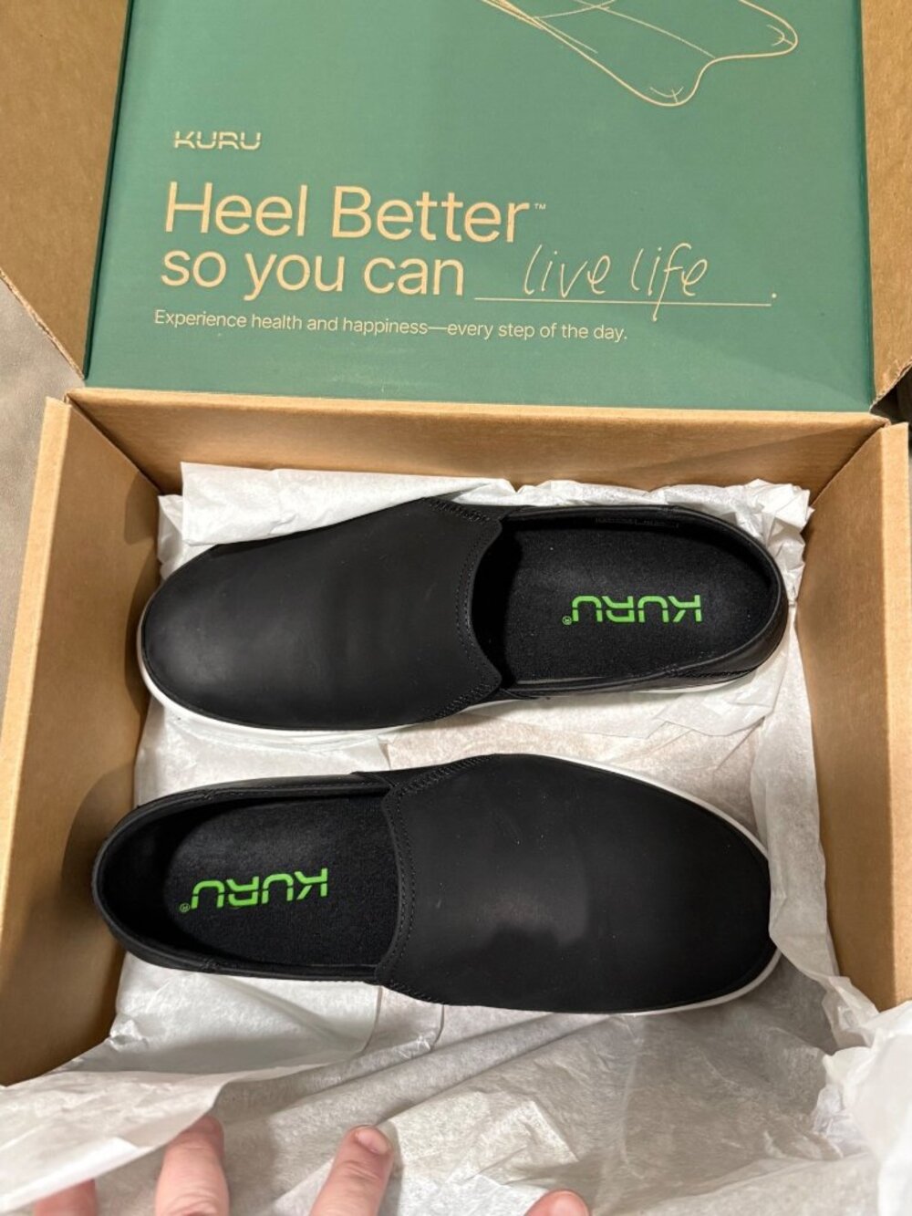 Kuru Womens Roam Atla Slip-On Shoes Jet Black Size 10 Medium